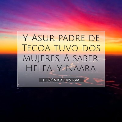 Picture 07 - 1 Crónicas 4:5 RVA - Y Asur padre de Tecoa tuvo dos mujeres, á saber, - Bible Verse Picture