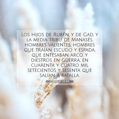Picture 07 - 1 Crónicas 5:18 RVA - Los hijos de Rubén, y de Gad, y la media tribu - Bible Verse Picture