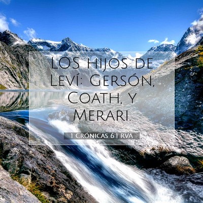 Picture 07 - 1 Crónicas 6:1 RVA - LOS hijos de Leví: Gersón, Coath, y - Bible Verse Picture