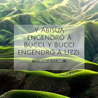 Picture 07 - 1 Crónicas 6:5 RVA - Y Abisua engendró á Bucci, y Bucci engendró á - Bible Verse Picture
