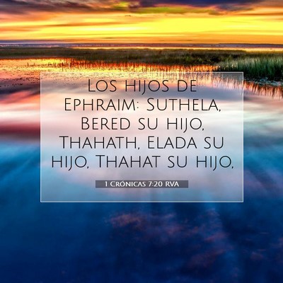 Picture 07 - 1 Crónicas 7:20 RVA - Los hijos de Ephraim: Suthela, Bered su hijo, - Bible Verse Picture