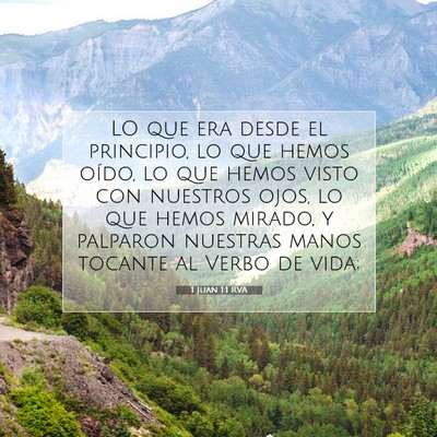 Picture 07 - 1 Juan 1:1 RVA - LO que era desde el principio, lo que hemos - Bible Verse Picture