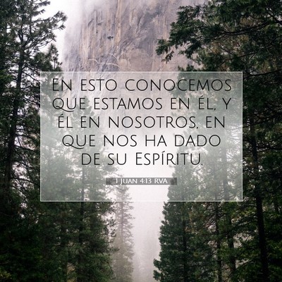 Picture 07 - 1 Juan 4:13 RVA - En esto conocemos que estamos en él, y él en - Bible Verse Picture