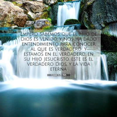 Picture 07 - 1 Juan 5:20 RVA - Empero sabemos que el Hijo de Dios es venido, y - Bible Verse Picture