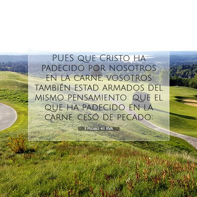 Picture 07 - 1 Pedro 4:1 RVA - PUES que Cristo ha padecido por nosotros en la - Bible Verse Picture