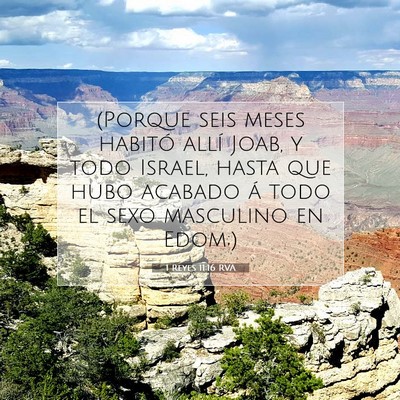 Picture 07 - 1 Reyes 11:16 RVA - (Porque seis meses habitó allí Joab, y todo - Bible Verse Picture