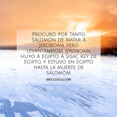 Picture 07 - 1 Reyes 11:40 RVA - Procuró por tanto Salomón de matar á Jeroboam, - Bible Verse Picture