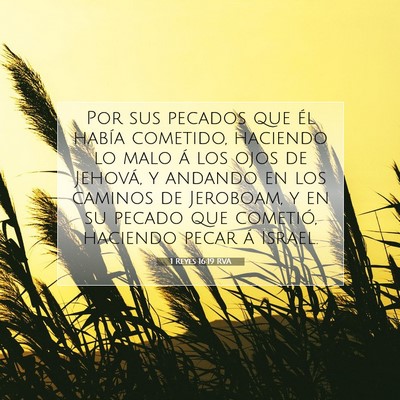 Picture 07 - 1 Reyes 16:19 RVA - Por sus pecados que él había cometido, haciendo - Bible Verse Picture