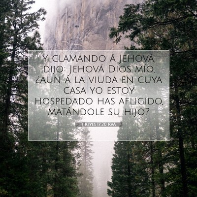 Picture 07 - 1 Reyes 17:20 RVA - Y clamando á Jehová, dijo: Jehová Dios mío, - Bible Verse Picture