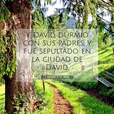 Picture 07 - 1 Reyes 2:10 RVA - Y David durmió con sus padres, y fué sepultado - Bible Verse Picture
