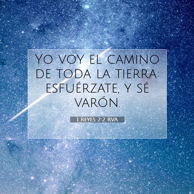 Picture 07 - 1 Reyes 2:2 RVA - Yo voy el camino de toda la tierra: esfuérzate, - Bible Verse Picture