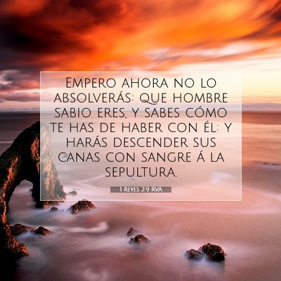 Picture 07 - 1 Reyes 2:9 RVA - Empero ahora no lo absolverás: que hombre sabio - Bible Verse Picture