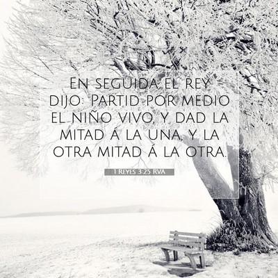 Picture 07 - 1 Reyes 3:25 RVA - En seguida el rey dijo: Partid por medio el niño - Bible Verse Picture