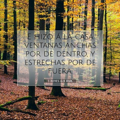 Picture 07 - 1 Reyes 6:4 RVA - E hizo á la casa ventanas anchas por de dentro, - Bible Verse Picture