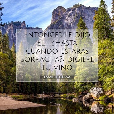 Picture 07 - 1 Samuel 1:14 RVA - Entonces le dijo Eli: ¿Hasta cuándo estarás - Bible Verse Picture