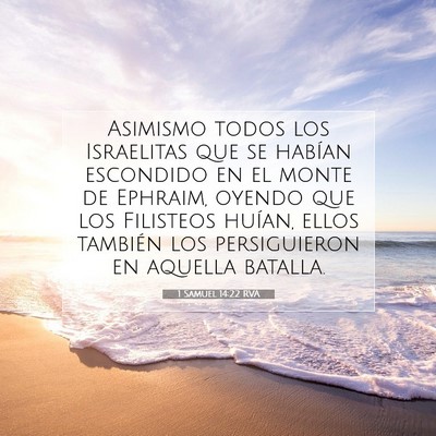 Picture 07 - 1 Samuel 14:22 RVA - Asimismo todos los Israelitas que se habían - Bible Verse Picture