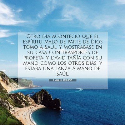 Picture 07 - 1 Samuel 18:10 RVA - Otro día aconteció que el espíritu malo de - Bible Verse Picture