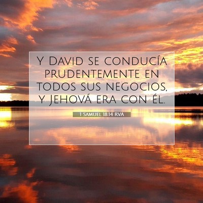 Picture 07 - 1 Samuel 18:14 RVA - Y David se conducía prudentemente en todos sus - Bible Verse Picture