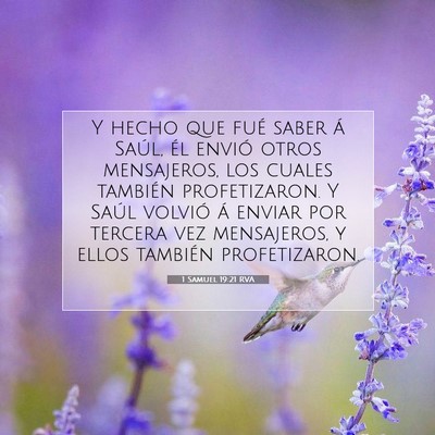 Picture 07 - 1 Samuel 19:21 RVA - Y hecho que fué saber á Saúl, él envió otros - Bible Verse Picture