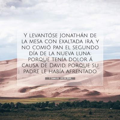 Picture 07 - 1 Samuel 20:34 RVA - Y levantóse Jonathán de la mesa con exaltada - Bible Verse Picture