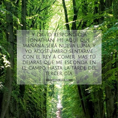 Picture 07 - 1 Samuel 20:5 RVA - Y David respondió á Jonathán: He aquí que - Bible Verse Picture