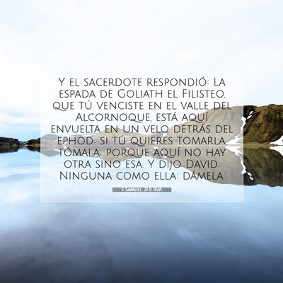 Picture 07 - 1 Samuel 21:9 RVA - Y el sacerdote respondió: La espada de Goliath - Bible Verse Picture