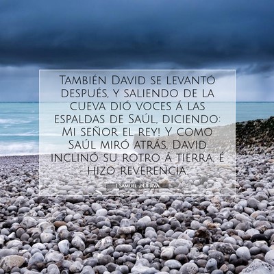 Picture 07 - 1 Samuel 24:8 RVA - También David se levantó después, y saliendo - Bible Verse Picture