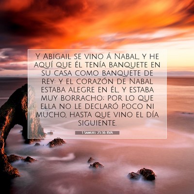 Picture 07 - 1 Samuel 25:36 RVA - Y Abigail se vino á Nabal, y he aquí que él - Bible Verse Picture