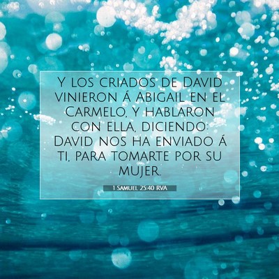 Picture 07 - 1 Samuel 25:40 RVA - Y los criados de David vinieron á Abigail en el - Bible Verse Picture