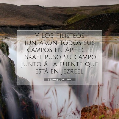 Picture 07 - 1 Samuel 29:1 RVA - Y LOS Filisteos juntaron todos sus campos en - Bible Verse Picture