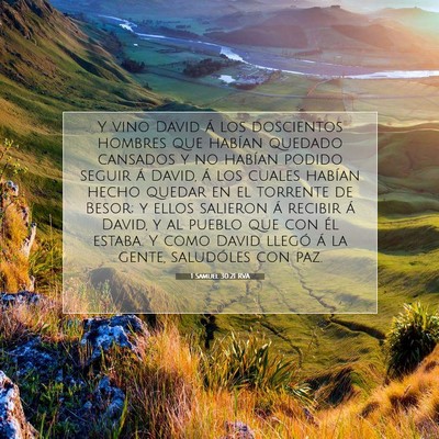 Picture 07 - 1 Samuel 30:21 RVA - Y vino David á los doscientos hombres que - Bible Verse Picture