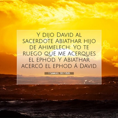 Picture 07 - 1 Samuel 30:7 RVA - Y dijo David al sacerdote Abiathar hijo de - Bible Verse Picture