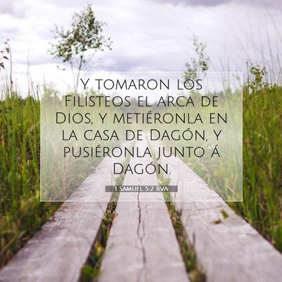 Picture 07 - 1 Samuel 5:2 RVA - Y tomaron los Filisteos el arca de Dios, y - Bible Verse Picture