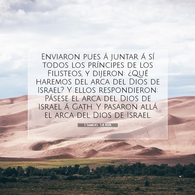 Picture 07 - 1 Samuel 5:8 RVA - Enviaron pues á juntar á sí todos los - Bible Verse Picture