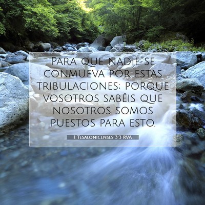 Picture 07 - 1 Tesalonicenses 3:3 RVA - Para que nadie se conmueva por estas - Bible Verse Picture