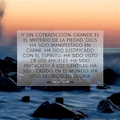 Picture 07 - 1 Timoteo 3:16 RVA - Y sin cotradicción, grande es el misterio de la - Bible Verse Picture