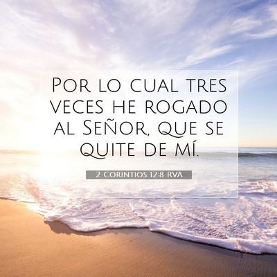 Picture 07 - 2 Corintios 12:8 RVA - Por lo cual tres veces he rogado al Señor, que - Bible Verse Picture