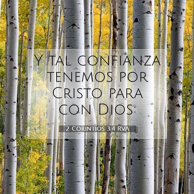 Picture 07 - 2 Corintios 3:4 RVA - Y tal confianza tenemos por Cristo para con - Bible Verse Picture