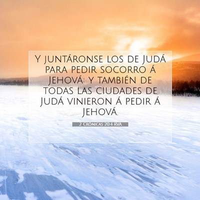 Picture 07 - 2 Crónicas 20:4 RVA - Y juntáronse los de Judá para pedir socorro á - Bible Verse Picture