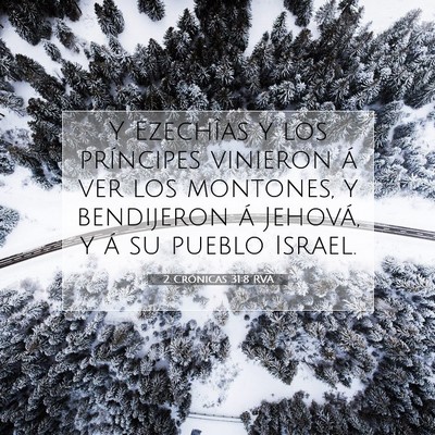 Picture 07 - 2 Crónicas 31:8 RVA - Y Ezechîas y los príncipes vinieron á ver los - Bible Verse Picture