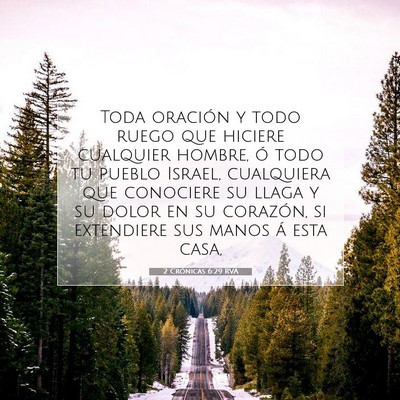 Picture 07 - 2 Crónicas 6:29 RVA - Toda oración y todo ruego que hiciere cualquier - Bible Verse Picture