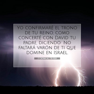 Picture 07 - 2 Crónicas 7:18 RVA - Yo confirmaré el trono de tu reino, como - Bible Verse Picture