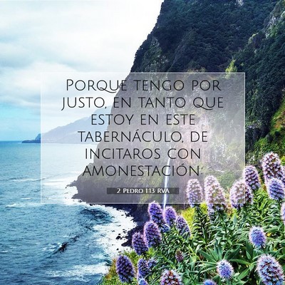 Picture 07 - 2 Pedro 1:13 RVA - Porque tengo por justo, en tanto que estoy en - Bible Verse Picture