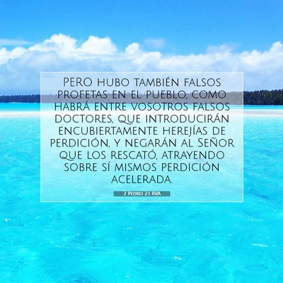 Picture 07 - 2 Pedro 2:1 RVA - PERO hubo también falsos profetas en el pueblo, - Bible Verse Picture