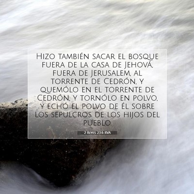 Picture 07 - 2 Reyes 23:6 RVA - Hizo también sacar el bosque fuera de la casa de - Bible Verse Picture