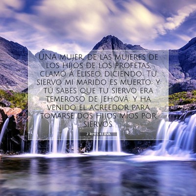 Picture 07 - 2 Reyes 4:1 RVA - UNA mujer, de las mujeres de los hijos de los - Bible Verse Picture