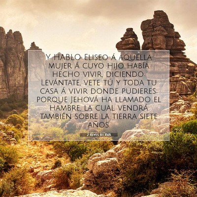 Picture 07 - 2 Reyes 8:1 RVA - Y HABLO Eliseo á aquella mujer á cuyo hijo - Bible Verse Picture