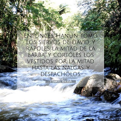 Picture 07 - 2 Samuel 10:4 RVA - Entonces Hanún tomó los siervos de David, y - Bible Verse Picture