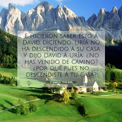 Picture 07 - 2 Samuel 11:10 RVA - E hicieron saber esto á David, diciendo: Uría - Bible Verse Picture