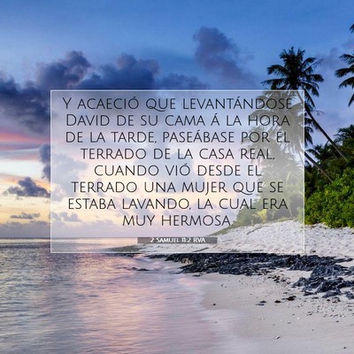 Picture 07 - 2 Samuel 11:2 RVA - Y acaeció que levantándose David de su cama á - Bible Verse Picture